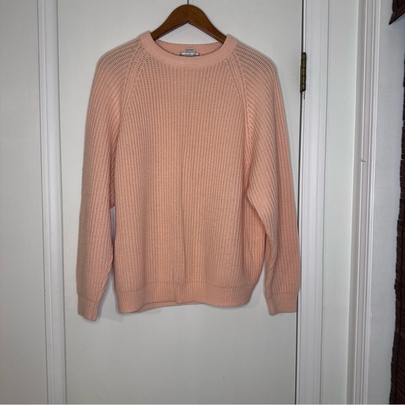 Vintage Peach Knit Sweater Pullover Crewneck Large - Picture 1 of 4